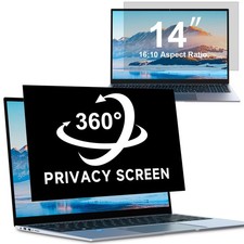 ZOEGAA 4-way 360° Privacy Screen For 14 Inch 16:10 Laptop 14 in 16:10, black picture