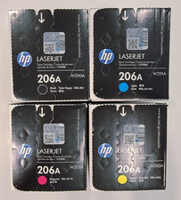 Genuine HP 206A W2110A W2111A W2112A W2113A Full CMYK Toner Set New in Box picture