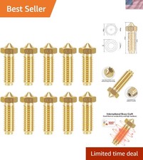 10PCS Brass Nozzles for Anycubic Kobra 2, 3D Printer Parts 10PCS 0.4mm Nozzle... picture