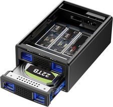 Hybrid SATA HDD/SSD Enclosure with Cooling Fan and USB 3.2 Gen 2 picture