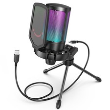 FIFINE RGB USB Gaming Microphone Podcast Streaming PC PS5 Mac Cardioid Mic picture
