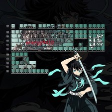 Demon Slayer Tokitou Muichirou 131 Keycap Side Engraved PBT Cherry MX For Keypad picture