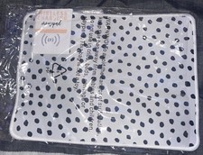 NEW - Wireless Charging Mousepad Black & White Spots Print Rectangular 11” X 8”  picture