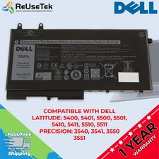 Genuine Dell R8D7N 51Wh 11.4 V Laptop Battery Latitude 5410 5500 5501 5400 5510 picture