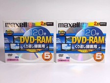 【SEALED x 10】Maxell DVD-RAM 4.7GB 120min 2x Speed Rewritable MADE IN JAPAN picture