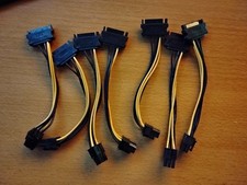 (6 inch) 15pin SATA Power to 6pin PCI-e PCI Express Adapter Cable picture