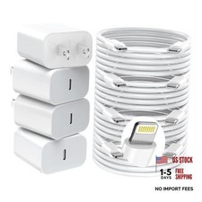 iPhone Charger Fast Charging,20W PD USB C Wall Charger 4 Pack with 6ft White picture