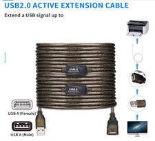 Active USB Extension Cable 75-Feet 2.0 A-Male to A-Female PC Printer Scanner picture