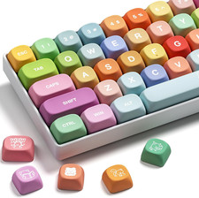 XVX Cute PBT Keycaps, Rainbow Gummy Bear Keycap Set MOA Profile, Dye-Sublimation picture
