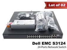 Lot of 2 Dell EMC PowerSwitch S3124 24-Ports 1GbE RJ-45 2x SFP+ Switch MTX2F picture