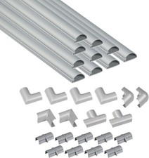 D-Line 157In Cord Cover Kit, Self-Adhesive Wire Hiders, Paintable Cable, Gray picture