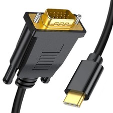 AKWOR USB C to VGA Cable 6FT, 1080P@60Hz VGA to USB C Adapter Video Converte picture