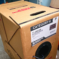 Superior Essex Cat 6 Plenum CMP Cable 1000 ft Black Bare Wire 77-240-EB picture