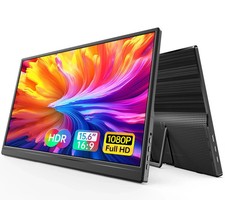 15.6 inch Portable Monitor 1080P FHD Travel Display HDMI/USB-C Compatible wit... picture