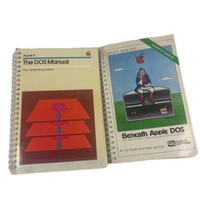 Lot of 2 Vintage Apple II DOS Manual & Beneath Apple Dos ii ii plus lle picture