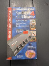 NEW Monster Cable 4-Way Speaker Selector Switch with Amplifier Protection, MSS4 picture