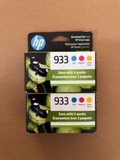 2Pk HP 933  Tri Color Ink Cartridges N9H65FN Exp 2024/2025 picture