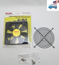 NEW REXFLO 2x Ball Bearing 120mm 4-pin PWM 12V Gaming PC Fan DF1212025BH + Guard picture