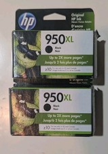New Genuine HP 950XL Black Ink Cartridge CN045AN New & Sealed 2 Packs picture