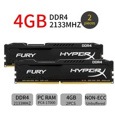 Kingston HyperX Fury 8GB 2x4GB DDR4 2133MHz PC4-17000 CL14 Desktop PC Memory RAM picture