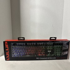 LVLUP Pro Gaming Keyboard with Rainbow LED Backlit Keys - Multimedia Buttons picture