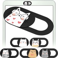 6pk Laptop Camera Cover Slide with Cute Cats, Cell Phone Camera Cover for Pri... picture