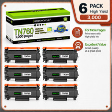 6PK TN760 Toner Cartridges fits for Brother MFC-L2710dw HL-L2730DW MFC-L2750DW picture