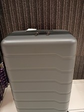 Open Story Hardside Large Checked Luggage Hardshell Spinner Suitcase, Gray picture