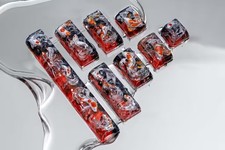 Jelly Key Keycaps ~ Zen Pond - Serene Waters ~ Hi-Utsuri Flame ~ Cherry ~ All 9 picture