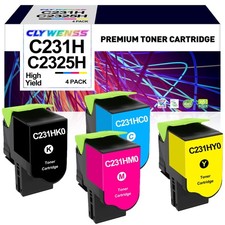 C2325H Toner for Lexmark C2325 MC2325 C2425 MC2425 MC2535 MC2640 4-Pack picture
