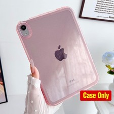 Case for iPad mini 7 2024, Glitter Clear Soft TPU Back Shockproof Cover, Pink picture