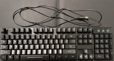 Mafiti RK101 Wired RGB Gaming Keyboard USB Full Size Rainbow LED Black Tested picture