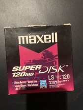 Vintage Maxell SuperDisk 120MB 3 Pack LS-120 Diskettes 3M New Sealed picture