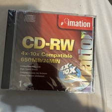 Imation 650MB 74 Min CD-RW Disc 4x-10x High Speed Sealed, Brand New picture
