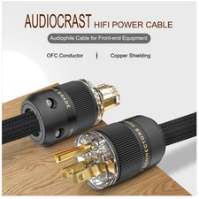 Audiocrast Hi-End Power Cable - Shielded, Gold Plug - 4.9FT picture