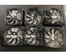 CORSAIR 12V DC 0.30A  Fan, Black - 31- 004802 Black REF0022  –6 Pack picture