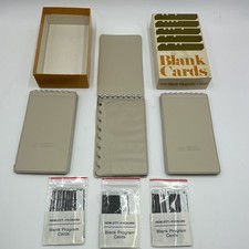 Vintage Hewlett-Packard Magnetic Program Card Collection with Storage Holders picture
