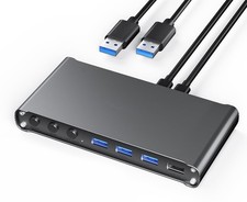 HMDI KVM Switch - USB 3.0/2 - 10 Gbps - 4K@30Hz - Dual Host, 1 Monitor - UTK-NA picture