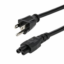 StarTech PXT101NB3S10 10ft  Laptop Power Cord, NEMA 5-15P to C5 (Clover Leaf) picture