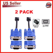 2X VGA Video Cable 5ft Cord 1080p 60Hz Male 2 Male Cord 15 Pin for Pc Tv Monitor picture