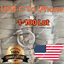 1-100 Lot PD USB Type C to Apple Fast Charger Cable For iPhone 14 13 12 11Pro XR picture