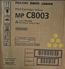 Ricoh MP C8003 Toner Cartridge 842197 Yellow  Genuine OEM Sealed NEW picture