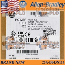 NEW NEW PLC 25A-D043N114 AB PowerFlex 523 22kW (30Hp) AC Drive 25AD043N114 picture