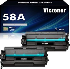 2x 58A Replacement Toner Cartridge with Chip for HP M304, M404, M406, M428, M430 picture