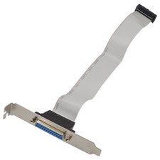 Parallel Port Cable DB25 Female to 26 Pin IDC header Socket full height bracket picture