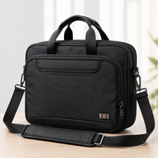 Victorinox Swiss Army Expandable Laptop Briefcase Shoulder Bag Black 16” Work picture