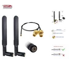 WiFi Antenna 8dBi Omni RP-SMA Male 2.4Ghz 5.8Ghz Dual Band + 20cm U.FL to RP ... picture