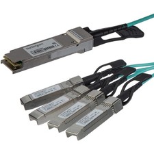 StarTech AOC Breakout Cable for Cisco QSFP-4X10G-AOC10M - 15m 40G 1x QSFP+ to 4x picture