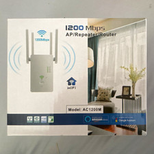 AC1200M 1200Mbps Dual Band WiFi Repeater Extender White 2 LAN Ethernet picture