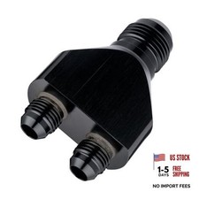 10AN Male to Parallel Exit Dual 6AN Male Y Block Fitting 10AN to 2 x 6AN picture